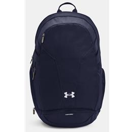 Under Armour Hustle 5.0 Backpack Midnight Navy, Metallic Silver 1364182-410