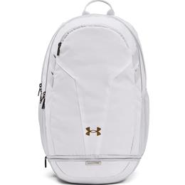 Under Armour Hustle 5.0 Backpack White, Metallic Gold 1364182-100