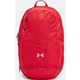 Under Armour Hustle 5.0 Backpack Red, Metallic Silver 1364182-600