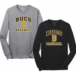 Bucs Baseball 2023 S Port & Company Long Sleeve Core Cotton Tee PC54LSIBB23