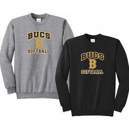 Bucs Softball 2023 S Port & Co. Essential Fleece Crewneck Sweatshirt PC90IBS23