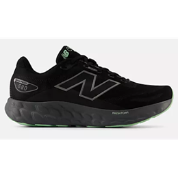New Balance Fresh Foam 680v8 Men's Waterproof Wide 4E Running Shoe Black, Lab Green M680WBK8