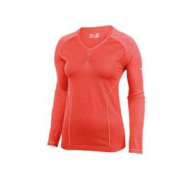 Mizuno Breath Thermo Women's Seamless Long Sleeve Shirt Fiery Coral 421347.1Z1Z